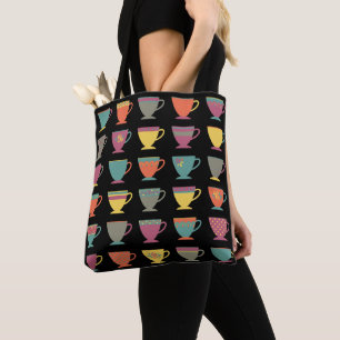 Tote Bag Tasses à café colorées, tasses à thé traditio