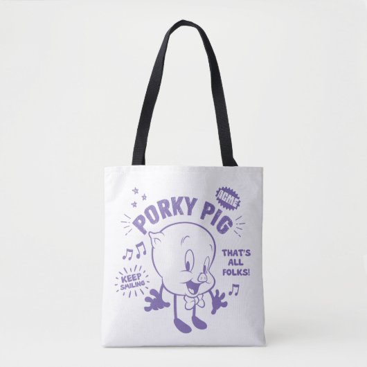 Tote Bag Tasty Retro Porky Pig (Devant)