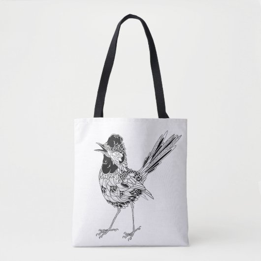 Tote Bag Tatouage 2 2 d'oiseau (Devant)