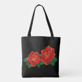 Tote Bag Tatouage aux roses rouges (Dos)