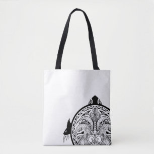 Tote Bag Tatouage de Tribal Turtle Shield