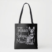 Tote Bag Tatouage Sphynx Maman Cadeau Chat (Devant)