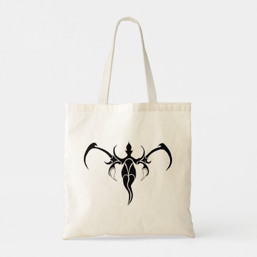 Tote Bag Tatouage tribal des éléphants - noir et blanc (Dos)