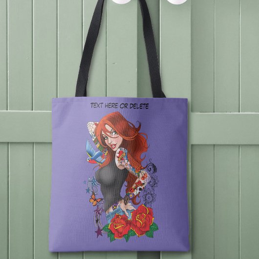 Tote Bag Tatouages de femme rousse