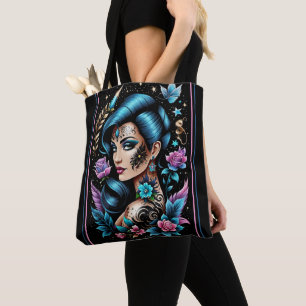 Tote Bag Tatouages Et Roses