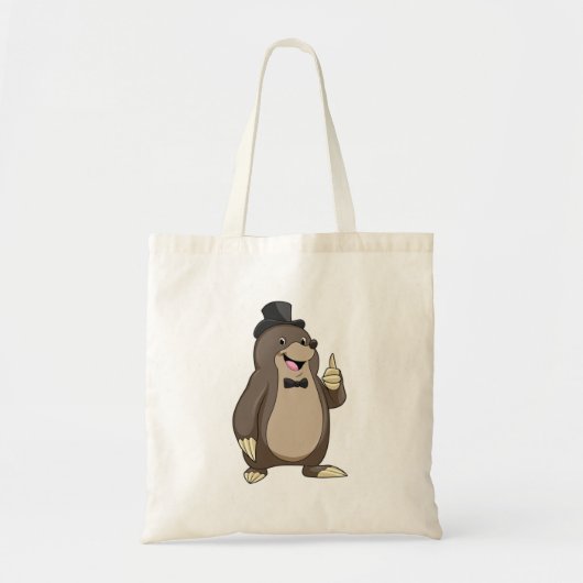 Tote Bag Taupe comme marié avec cravate (Devant)