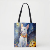 Tote Bag Taureau d'Halloween avec la peur Citrouille (Devant)