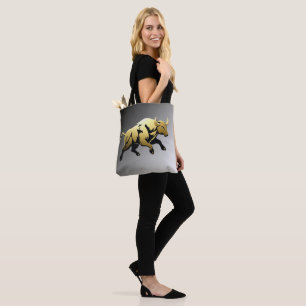 Tote Bag Taureau doré – Emblème de force et de prospérité