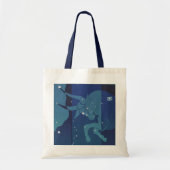 Tote Bag Taurus Bull Constellation Astrologie Zodiaque Vint (Devant)