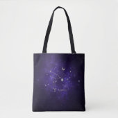 Tote Bag Taurus pourpre zodiaque | Horoscope d'astrologie c (Devant)