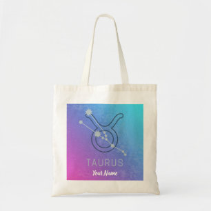Tote Bag Taurus Zodiac Star Sign Watercolor Horoscope