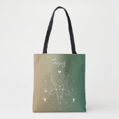 Tote Bag Taurus zodiaque horoscope étoile dégradé (Devant)