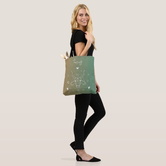 Tote Bag Taurus zodiaque horoscope étoile dégradé (Sur le modèle)