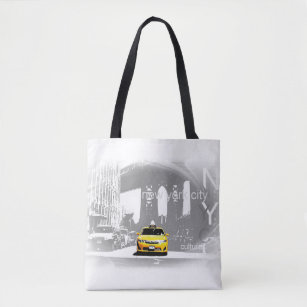 Tote Bag Taxi chic de jaune de pont de New York City Nyc