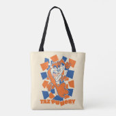 Tote Bag TAZ™ Hungry Smashing Through Checker (Dos)