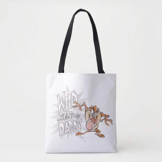 Tote Bag TAZ™| Sauvage comme mon papa (Devant)