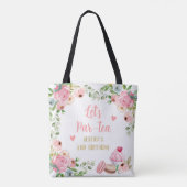 Tote Bag Tea Anniversaire Fleur rose Fille Par tea Floral (Dos)