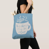 Tote Bag Tea It's Like A Hug In A Cup Throw Pillow (De près)