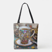Tote Bag Tea Time Avec Le Voyageur Du Temps (Dos)