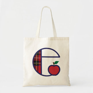 Tote Bag Teacher Apple Monogram