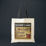 Tote Bag Teacher de la musique | Style<br><div class="desc">Music Teacher Tote Bag⭐ This Product is 100% Customizable. *****Click on CUSTOMIZE BUTTON to add, delete, move, resize, changed around, rotate, etc.any of the graphics or text or use the fill in boxes 99% de ma designs in my store are done in layers. This makes it easy for you to...</div>