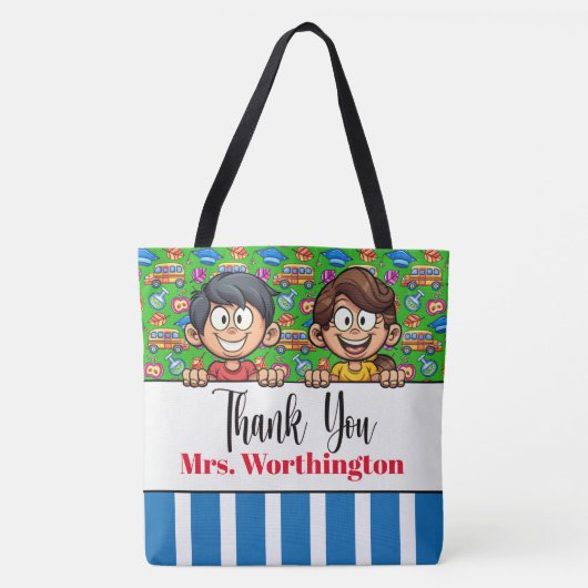 Tote Bag TEACHER Thank You With Names on BACK!  (Devant)