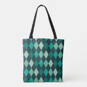 Tote Bag Teal argyle (Dos)