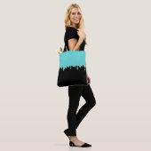 Tote Bag Teal Dripping Slime (Sur le modèle)