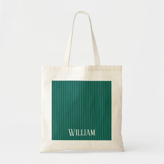 Tote Bag Teal pinstripes (Devant)