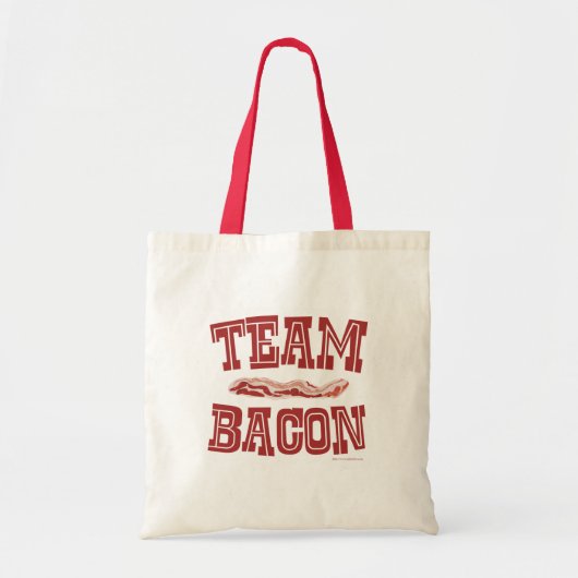 Tote Bag Team Bacon Funny Breakfast Time Design (Devant)