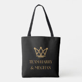 TOTE BAG TEAM HARRY & MEGHAN AVEC GOLD CROWN (Dos)
