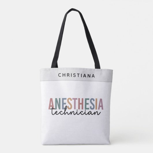 Tote Bag Technicien d'anesthésie personnalisée Technique d' (Dos)