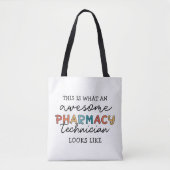 Tote Bag Technicien en pharmacie Awesome Technologie en pha (Devant)