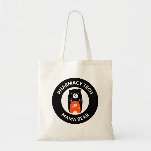 Tote Bag Technicien en pharmacie personnalisée Mama Bear (Devant)