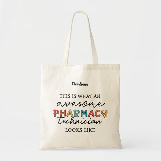 Tote Bag Technicien en pharmacie sur mesure (Devant)