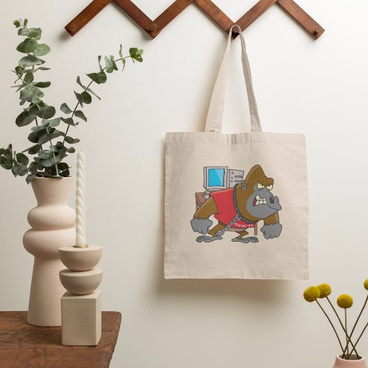 Tote Bag Technicien en sécurité informatique Gorille en col