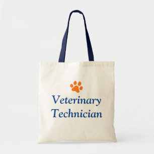 Tote Bag Technicien vétérinaire avec l'empreinte de patte