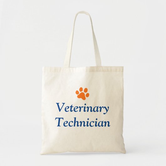 Tote Bag Technicien vétérinaire avec l'empreinte de patte (Devant)