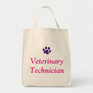 Tote Bag Technicien vétérinaire avec l'empreinte de patte