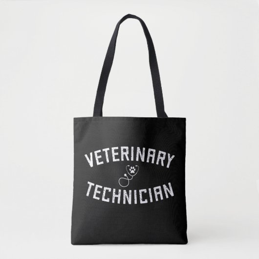 Tote Bag Technicien vétérinaire | Vet Tech Paw Stethoscope (Devant)