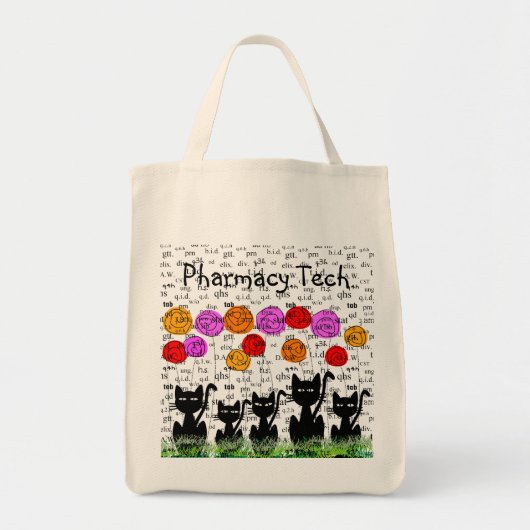 Tote Bag Technologie de pharmacie avec abréviations Rx et c (Devant)