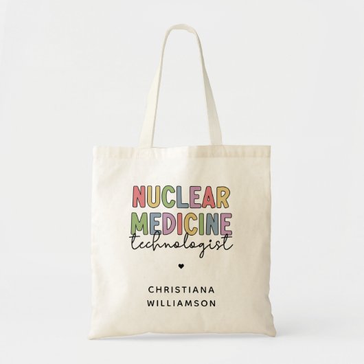Tote Bag Technologue en médecine nucléaire sur mesure CNMT  (Devant)