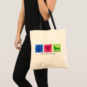Tote Bag Teckel d'amour de paix (Devant (produit))