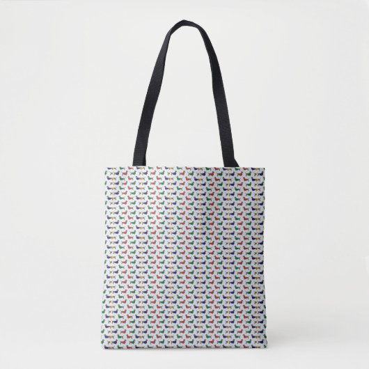 Tote Bag teckel-papier peint (Devant)