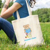 Tote Bag Teddy Bear Lit Ses Livres Personnalisés