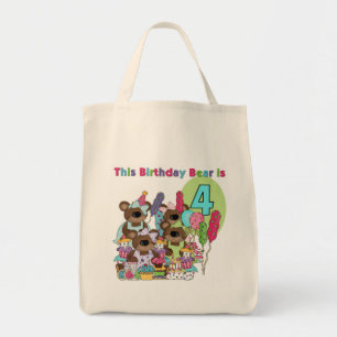 Tote Bag Teddy Bear Party 4th Birthday Tshirts et cadeaux