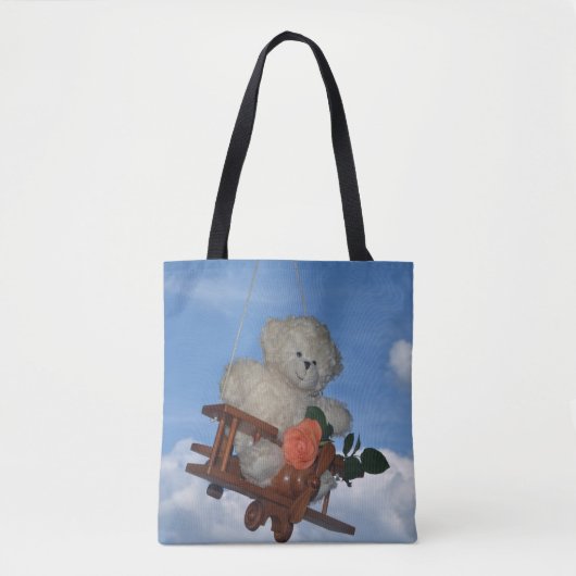 Tote Bag Teddy en voyage (Devant)