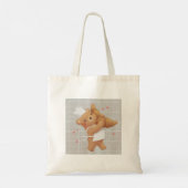 Tote Bag Teddy le Baker avec Croissant (Dos)