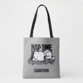 Tote Bag Tee - shirt | Snoopy Nap Time | Ajouter Votre Nom (Devant)