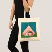 Tote Bag Teepee de camping fille Tente Lapin (Devant (produit))